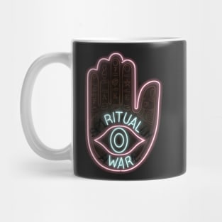 Spiritually aware - ritual war - Neon Sign pun Mug